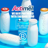 Actimel strawberry fat free yoghurt drink 12 x 100g bottles - British product