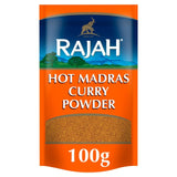 Rajah Hot Madras curry powder 100g, UK version