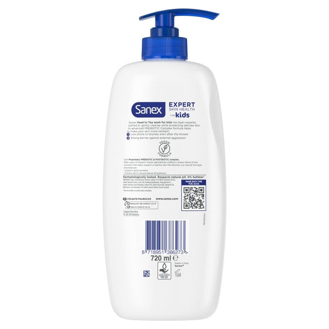 Sanex kids bubble bath and body wash 720ml (British brand)