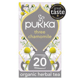 Pukka Herbs Organic Three Chamomile Tea Home-Compostable Herbal Tea Bags 20 Bags