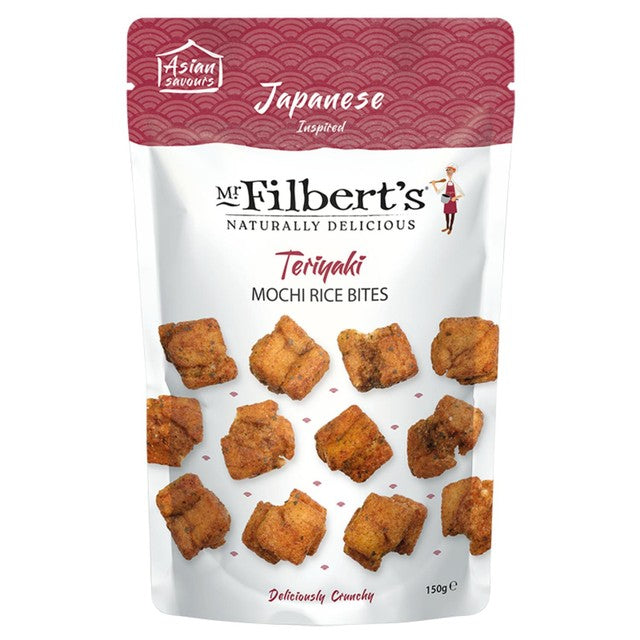 Mr Filbert's Teriyaki Rice Crackers 150g, imported from the UK