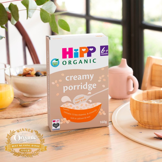HiPP Organic Creamy Porridge 6+ Months 160g, UK version