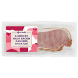 M&S Ocado 6 Smoked Back Bacon Rashers Thick Cut 300g- Buy online at McGrocer
