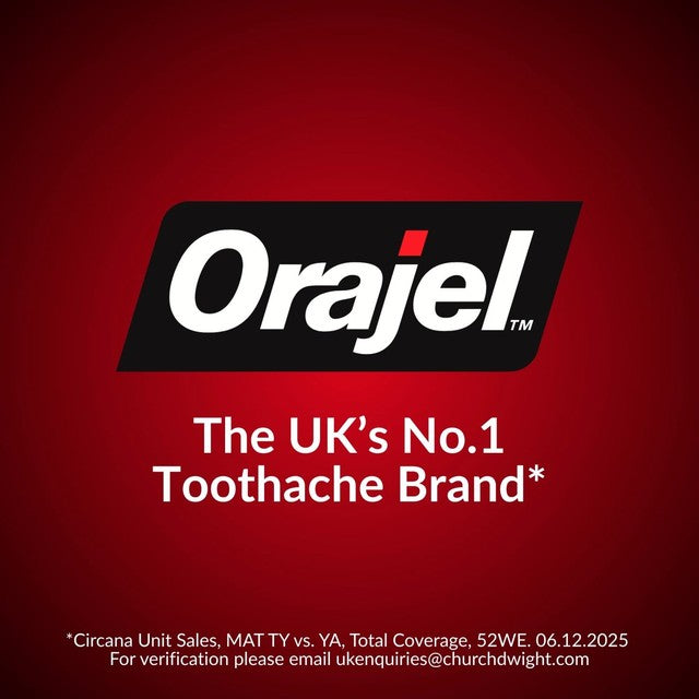 Orajel dental gel for toothache relief, imported from the UK