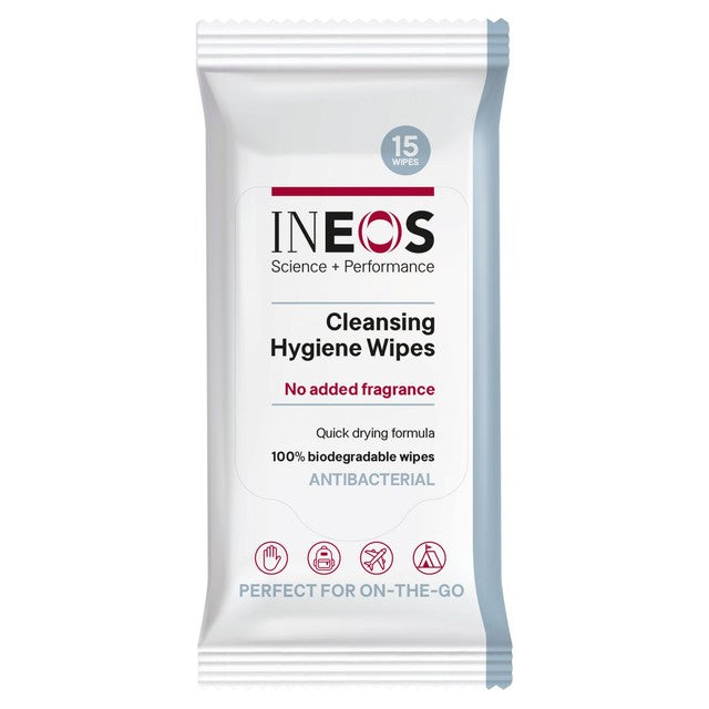 INEOS alcohol-based sanitising wipes 15 per pack, UK version