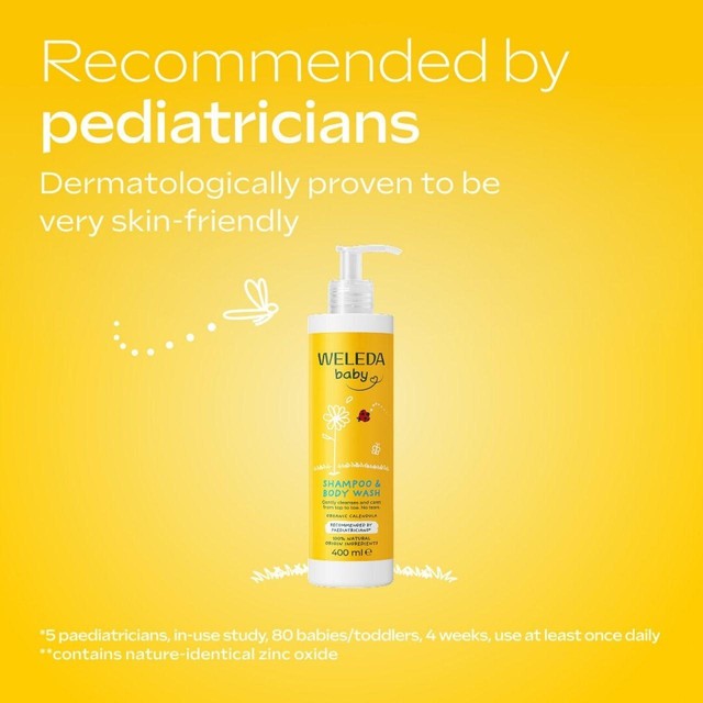 Weleda baby calendula shampoo and body wash 400ml (British brand)