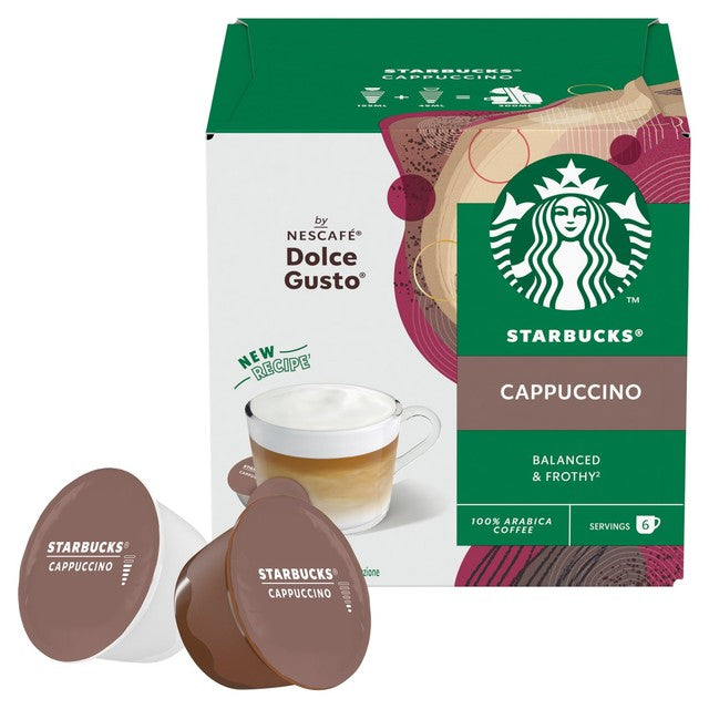 Starbucks cappuccino coffee pods (British brand)