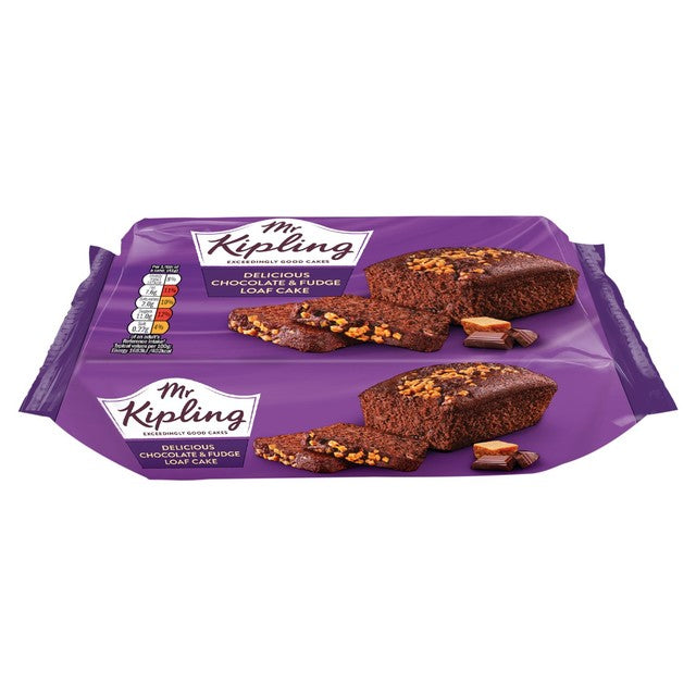 Mr Kipling chocolate and fudge loaf cake, imported from the UK