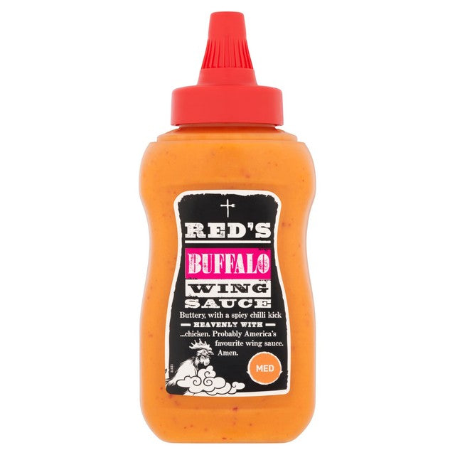 Red's Buffalo Wings Sauce Medium 290g, imported from the UK
