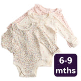 M&S M&S Girls Floral Pointelle Bodysuit with Collar Ivory Baby Bodysuit 6-9 Months- Buy online at McGrocer