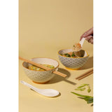 Rayware Typhoon rice and soup bowl set with chopsticks and spoons 2 x 240ml (British brand)