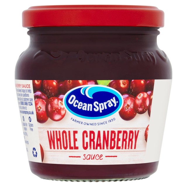 Ocean Spray whole cranberry sauce 200g, imported from the UK