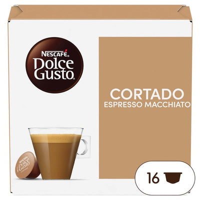 M&S Nescafe Dolce Gusto Cortado Espresso Macchiato Coffee Pods 16 Capsules- Buy online at McGrocer
