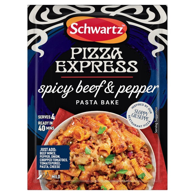 Schwartz Spicy Beef & Pepper Pasta Bake Recipe Mix 30g (British brand)