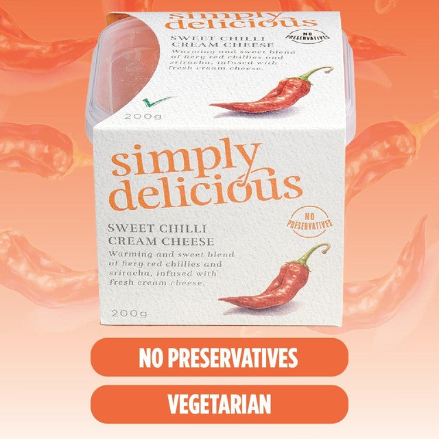 Simply Delicious sweet chilli cream cheese 200g (British brand)