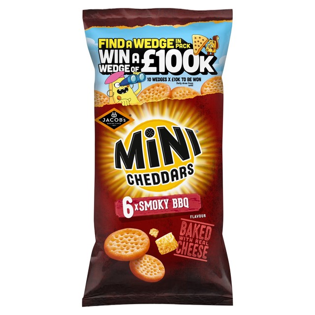 Jacob's Mini Cheddars Smoky BBQ Multipack, UK version