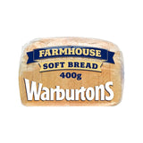 Warburtons White Farmhouse thick sliced white bread 400g (British brand)