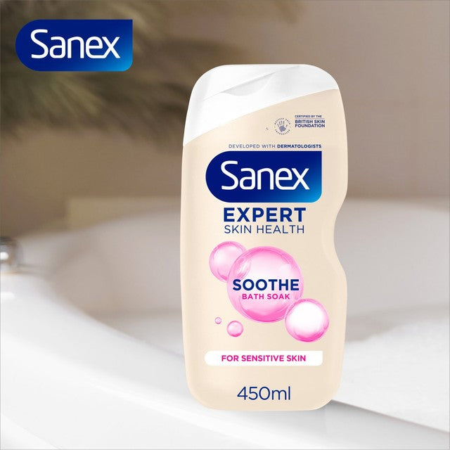 Sanex Sensitive Soothing Bubble Bath Soak 450ml (British brand)