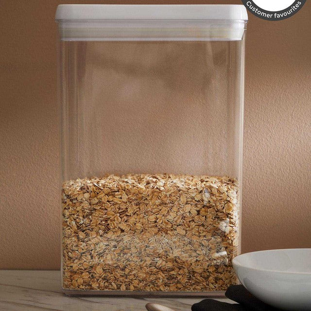 M&S Rectangular Food Storage Container White Mix 4.4L, imported from the UK