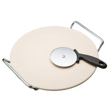 M&S World of Flavours 32cm Pizza Stone Set with Stand and Cutter- Buy online at McGrocer