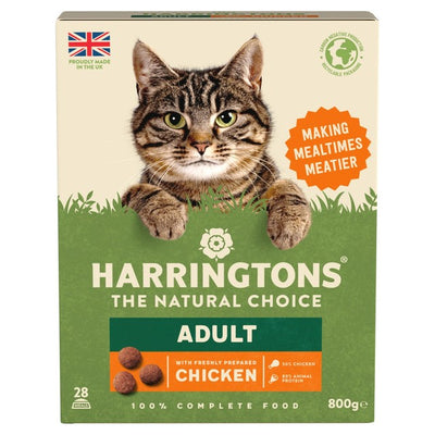 M&S Harringtons Complete Adult Chicken Dry Cat Food 800g- Buy online at McGrocer