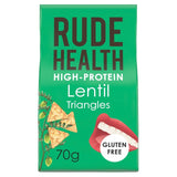 Rude Health Lentil Triangles 70g, imported from the UK