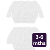 M&S M&S Baby Cotton Long Sleeve Bodysuits, White, 3-6 Months- Buy online at McGrocer
