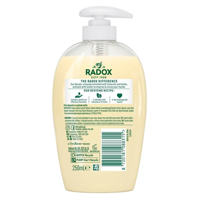 Radox Anti Bac Nourishing Liquid Hand Wash 250ml, imported from the UK