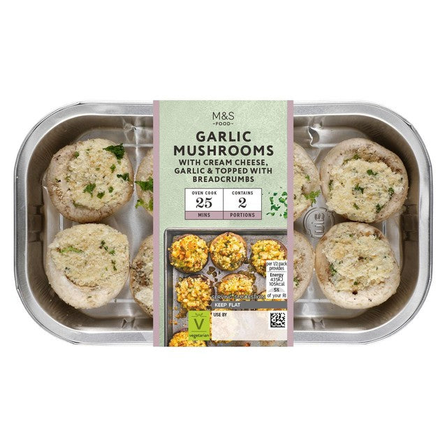 M&S Garlic Stuffed Mushrooms 200g, imported from the UK