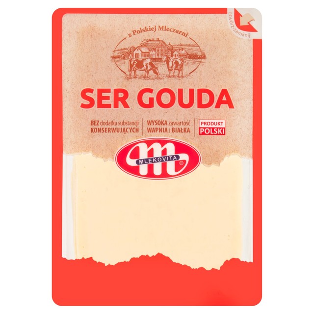 Mlekovita Gouda cheese slices 500g, imported from the UK