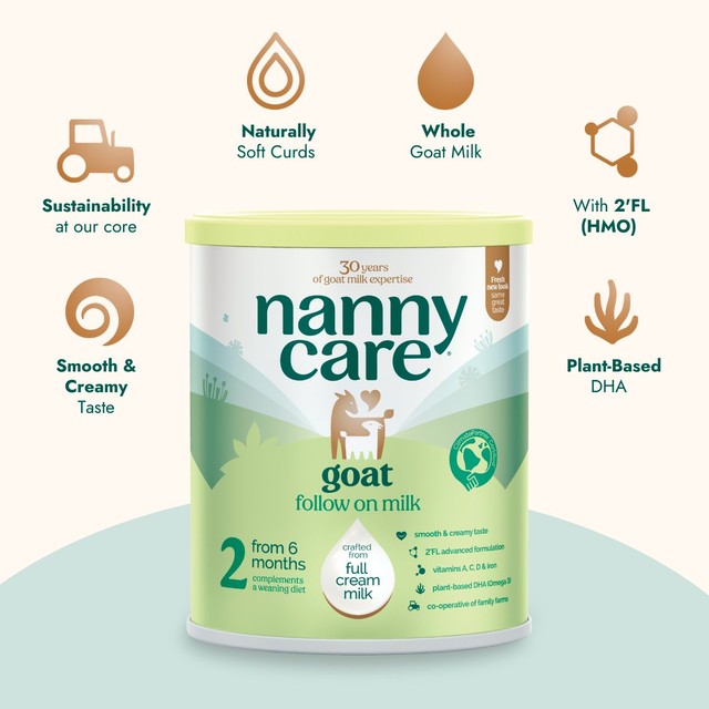 Nannycare goat milk Stage 2 follow-on formula 800g, imported from the UK