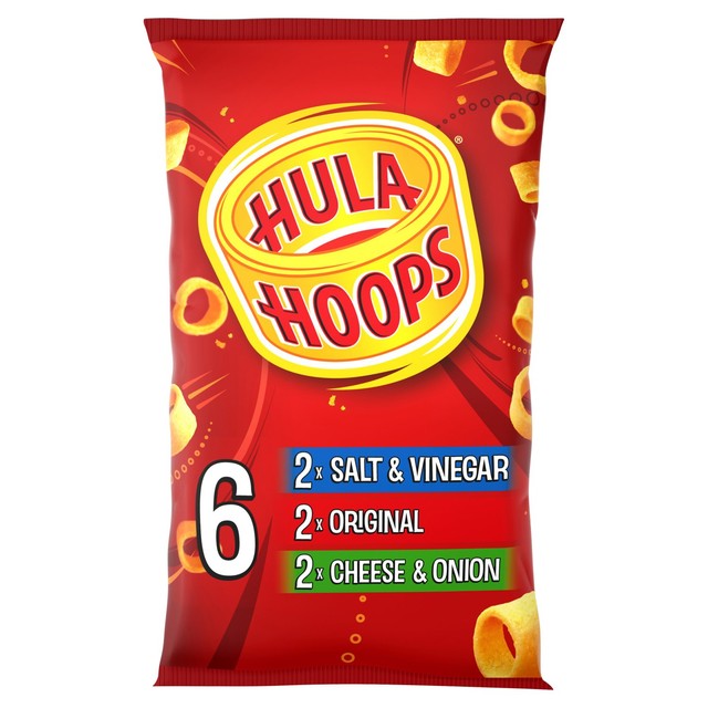Hula Hoops crisps variety multipack 6 pack, UK version