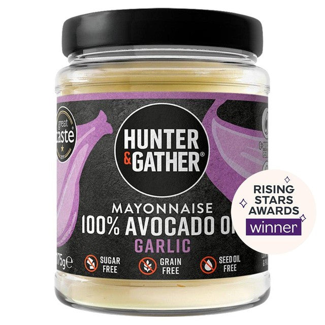 Hunter & Gather garlic avocado oil mayonnaise 175g, UK version