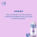 Aqua Libra blueberry and pomegranate flavoured sparkling water can - British product