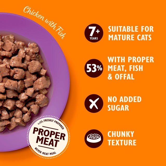 Lily's Kitchen chicken and fish cat food for mature cats 85g can, UK version