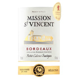 Saint Vincent Bordeaux Rouge red wine 75cl, imported from the UK