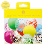 Talking Tables rainbow confetti balloons 12 per pack (British brand)