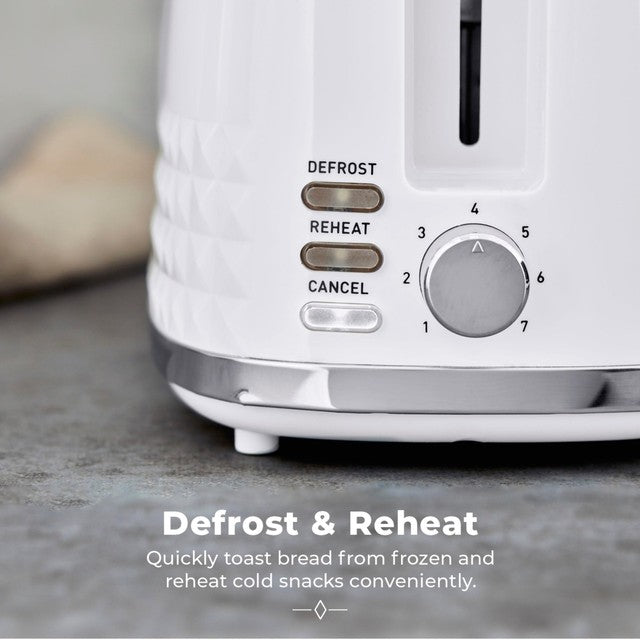 Tower Solitaire 2 slice toaster white (British brand)