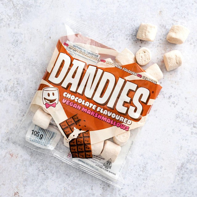 Dandies mini chocolate vegan marshmallows (British brand)