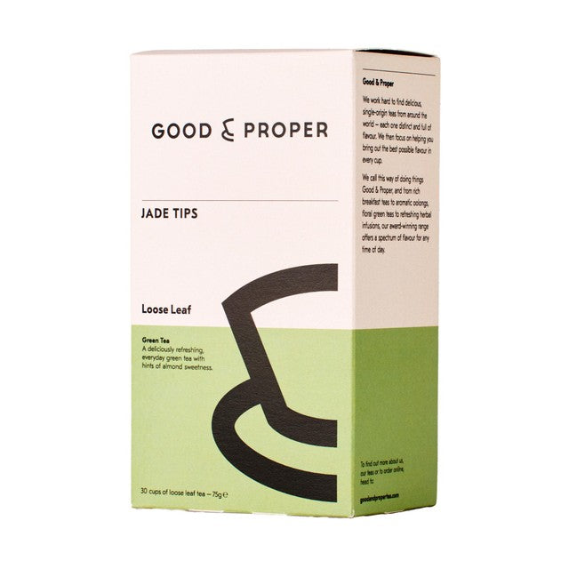 Good & Proper Tea Jade Tips Green Tea 75g, UK version