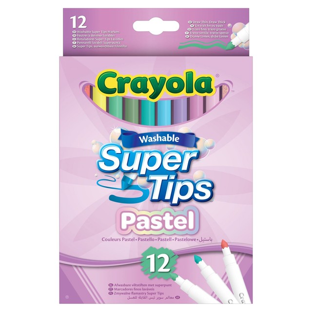 Vivid Imaginations Pastel Supertips 12 washable felt tip pens - British product