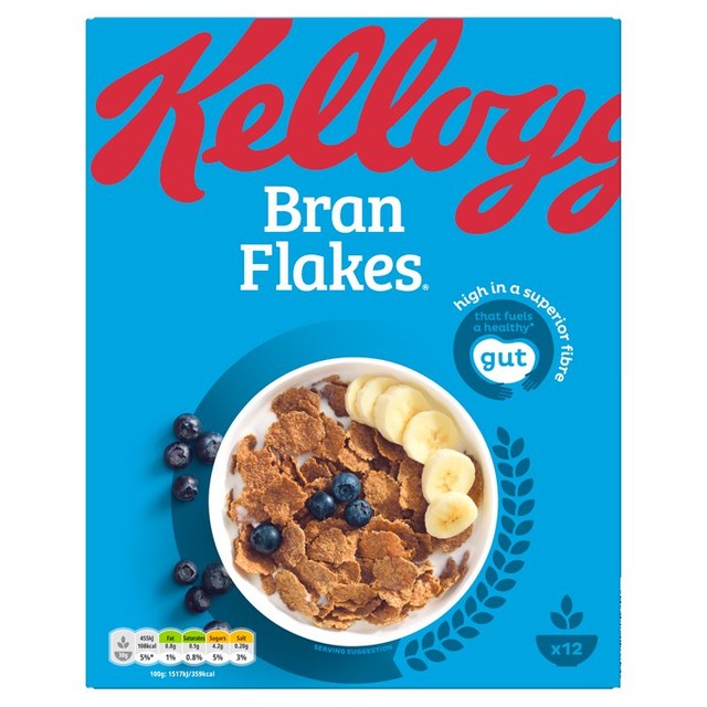 Kellogg's bran flakes cereal 375g - British product