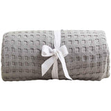 M&S M&S Pure Cotton Large Waffle Throw Light Grey- Buy online at McGrocer