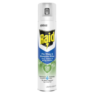 Raid Plant Based Fly, Wasp & Mosquito Killer Insect Control Spray 300ml