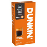 Dunkin Dark Roast Nespresso compatible coffee pods, imported from the UK