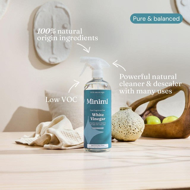Miniml white vinegar bottle 750ml, imported from the UK