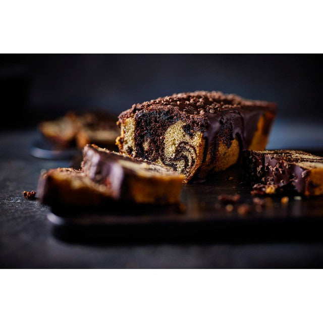 M&S Chocolate & Vanilla Marble Loaf Cake 450g, imported from the UK