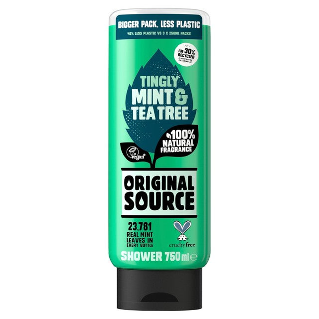 Original Source Mint Tea Tree Shower Gel 750ml, imported from the UK