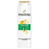 Pantene Smooth & Sleek 3 in 1 shampoo 600ml, imported from the UK