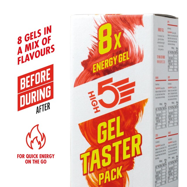 HIGH5 Energy Gel Taster Pack Assorted Flavours 8 Pack, UK version